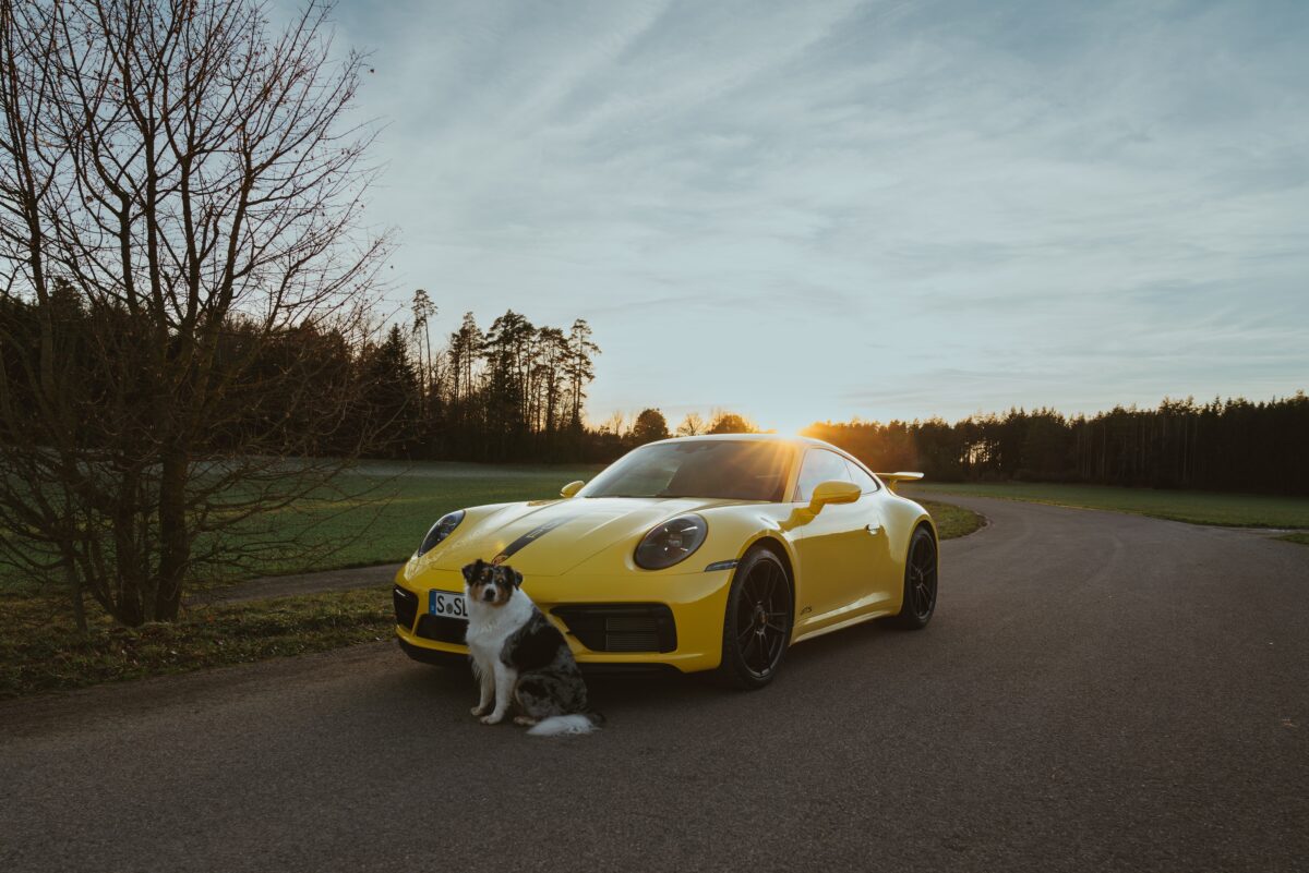 Porsche 911 992 Carrera GTS sunset