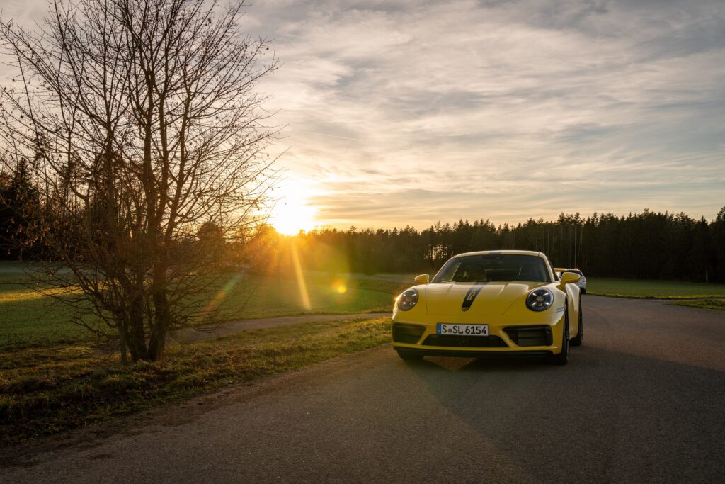 Porsche 911 992 Carrera GTS sunset