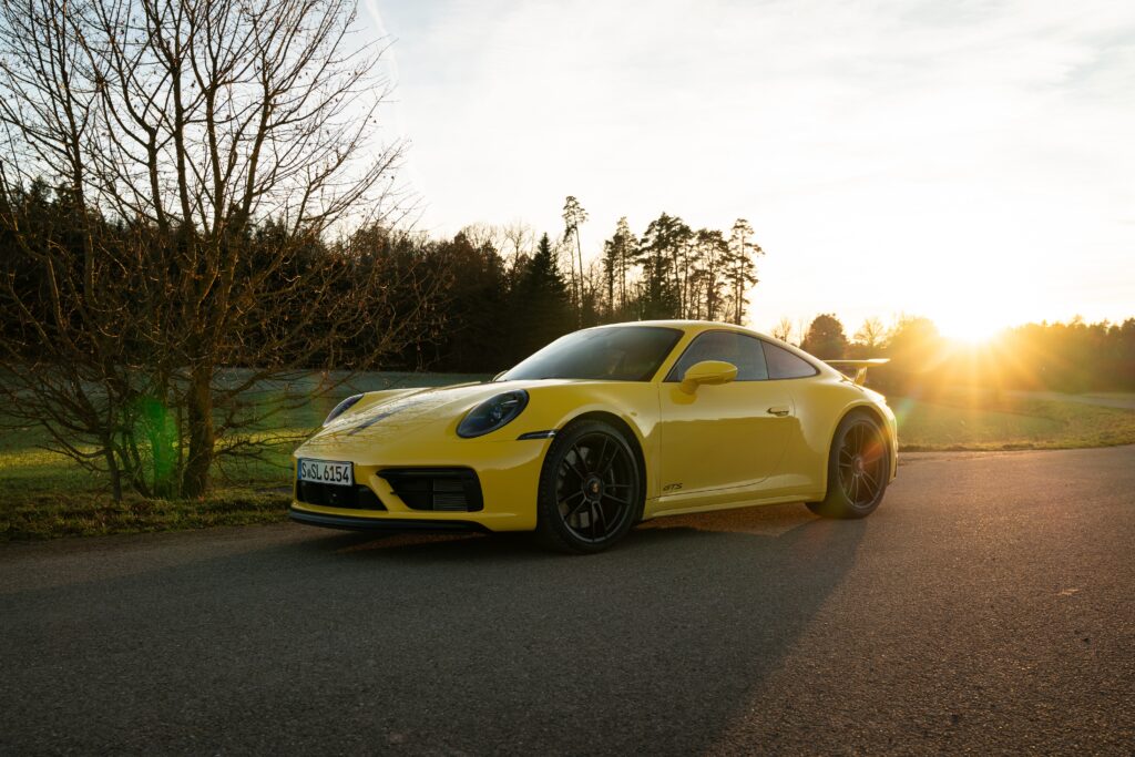 Porsche 911 992 Carrera GTS sunset