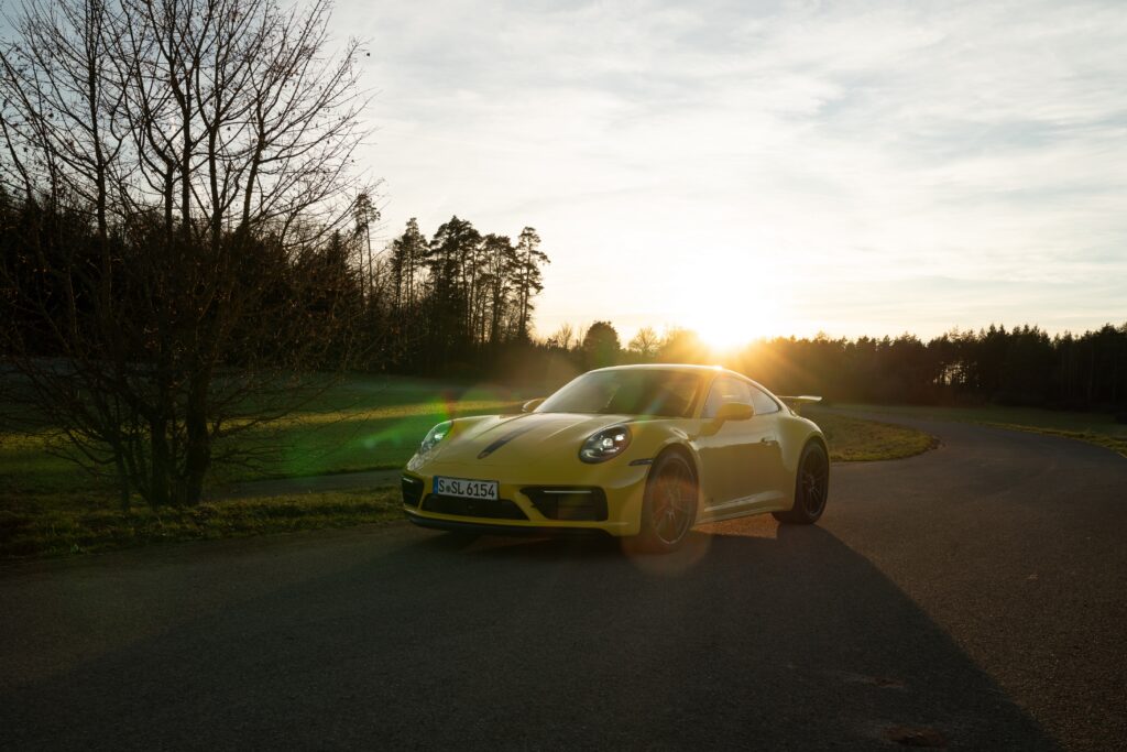 Porsche 911 992 Carrera GTS sunset