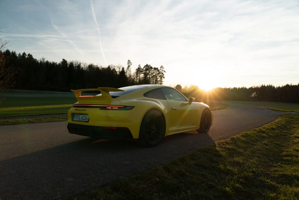 Porsche 911 992 Carrera GTS sunset