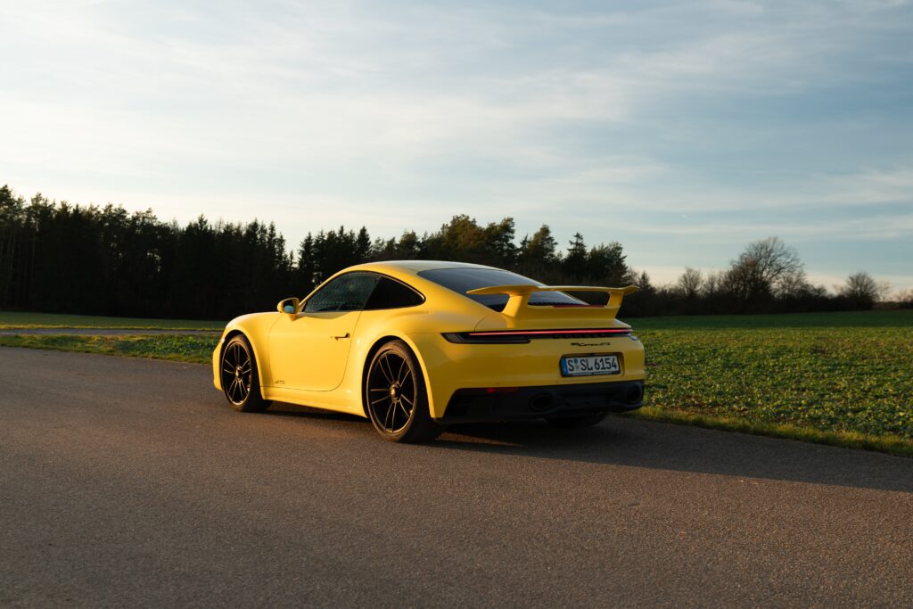 Porsche 911 992 Carrera GTS sunset