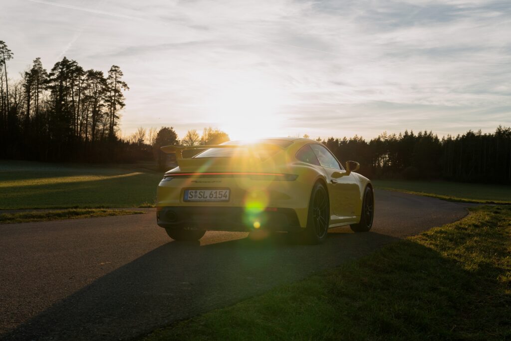 Porsche 911 992 Carrera GTS sunset